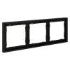 Рамка 3-м S70 пластик. черн. матов. Voltum VLS100308