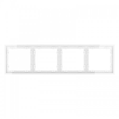 Рамка 4-м S70 пластик. бел. глянцевый Voltum VLS100401