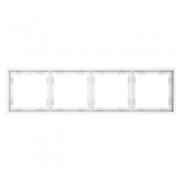 Рамка 4-м S70 пластик. бел. матов. Voltum VLS100402