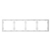 Рамка 4-м S70 пластик. бел. матов. Voltum VLS100402
