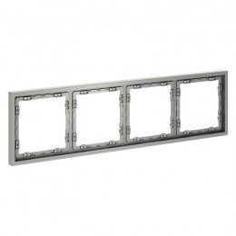 Рамка 4-м S70 пластик. сталь Voltum VLS100405