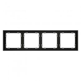 Рамка 4-м S70 пластик. черн. матов. Voltum VLS100408