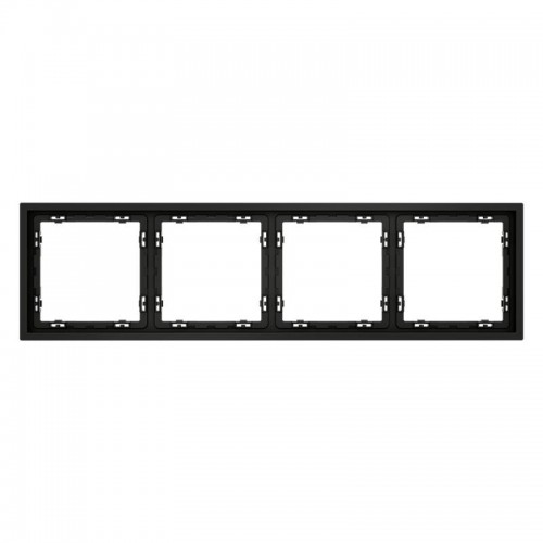 Рамка 4-м S70 пластик. черн. матов. Voltum VLS100408