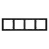Рамка 4-м S70 пластик. черн. матов. Voltum VLS100408