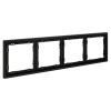 Рамка 4-м S70 пластик. черн. матов. Voltum VLS100408