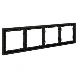 Рамка 4-м S70 пластик. черн. матов. Voltum VLS100408