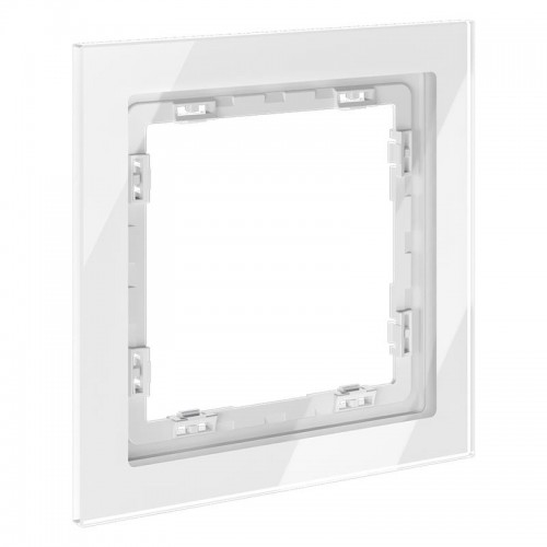 Рамка 1-м S70 стеклян. бел. Voltum VLS110101
