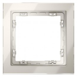 Рамка 1-м S70 стеклян. кашемир Voltum VLS110103