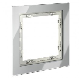 Рамка 1-м S70 стеклян. сталь Voltum VLS110105