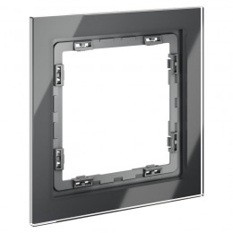 Рамка 1-м S70 стеклян. графит Voltum VLS110107