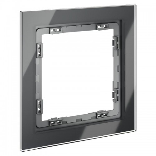 Рамка 1-м S70 стеклян. графит Voltum VLS110107