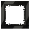 Рамка 1-м S70 стеклян. черн. Voltum VLS110108