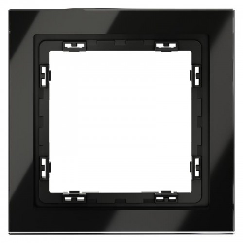 Рамка 1-м S70 стеклян. черн. Voltum VLS110108