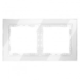 Рамка 2-м S70 стеклян. бел. Voltum VLS110201