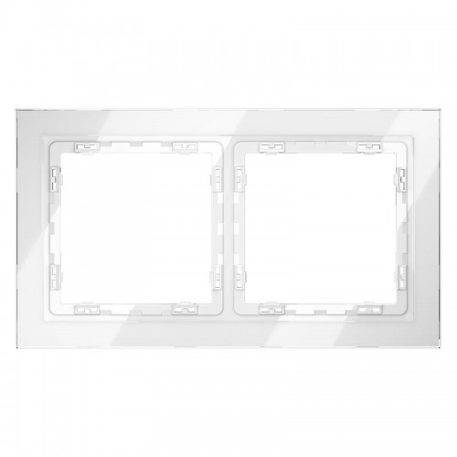 Рамка 2-м S70 стеклян. бел. Voltum VLS110201