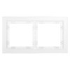 Рамка 2-м S70 стеклян. бел. матов. Voltum VLS110202