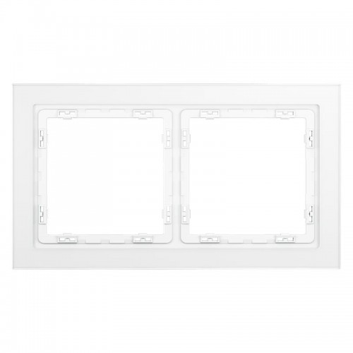 Рамка 2-м S70 стеклян. бел. матов. Voltum VLS110202