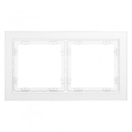 Рамка 2-м S70 стеклян. бел. матов. Voltum VLS110202
