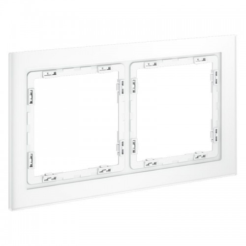 Рамка 2-м S70 стеклян. бел. матов. Voltum VLS110202