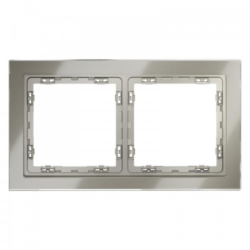 Рамка 2-м S70 стеклян. шелк Voltum VLS110204