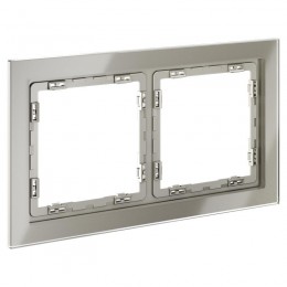 Рамка 2-м S70 стеклян. шелк Voltum VLS110204