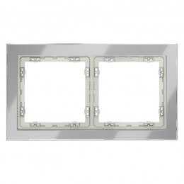 Рамка 2-м S70 стеклян. сталь Voltum VLS110205