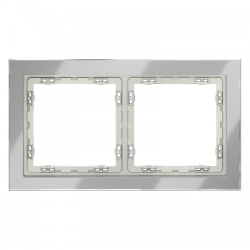 Рамка 2-м S70 стеклян. сталь Voltum VLS110205
