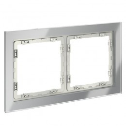 Рамка 2-м S70 стеклян. сталь Voltum VLS110205