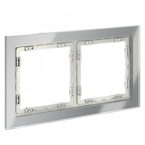 Рамка 2-м S70 стеклян. сталь Voltum VLS110205
