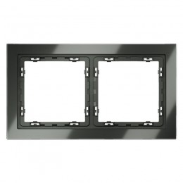 Рамка 2-м S70 стеклян. титан Voltum VLS110206