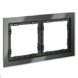 Рамка 2-м S70 стеклян. титан Voltum VLS110206