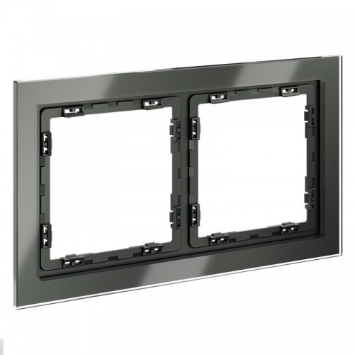 Рамка 2-м S70 стеклян. титан Voltum VLS110206