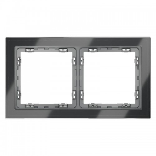 Рамка 2-м S70 стеклян. графит Voltum VLS110207