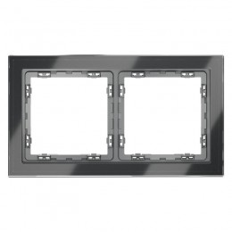 Рамка 2-м S70 стеклян. графит Voltum VLS110207