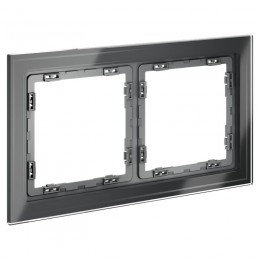 Рамка 2-м S70 стеклян. графит Voltum VLS110207