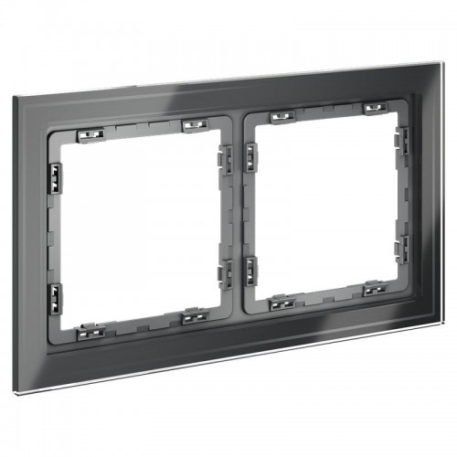 Рамка 2-м S70 стеклян. графит Voltum VLS110207
