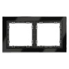 Рамка 2-м S70 стеклян. черн. Voltum VLS110208