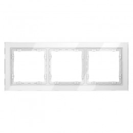 Рамка 3-м S70 стеклян. бел. Voltum VLS110301