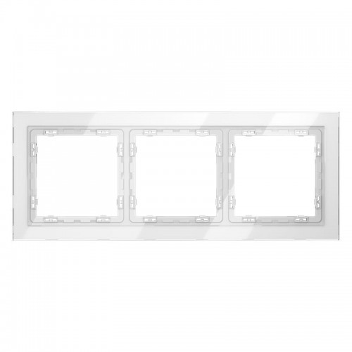 Рамка 3-м S70 стеклян. бел. Voltum VLS110301