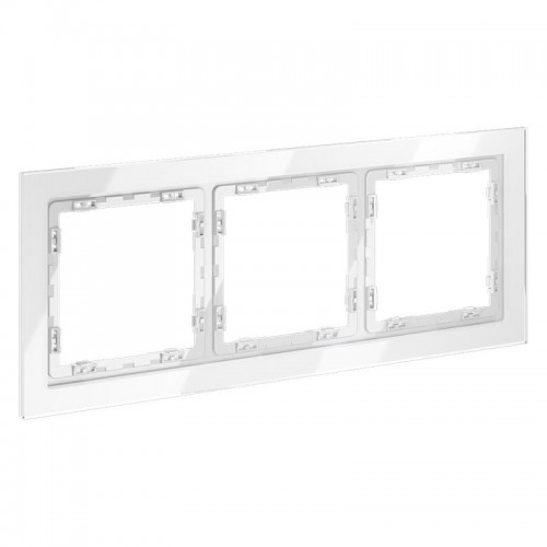 Рамка 3-м S70 стеклян. бел. Voltum VLS110301