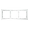 Рамка 3-м S70 стеклян. бел. матов. Voltum VLS110302