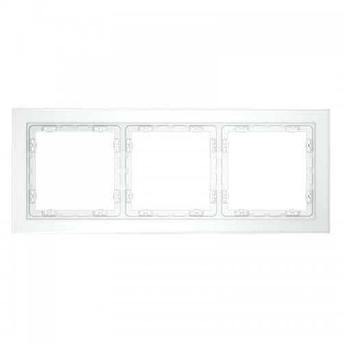 Рамка 3-м S70 стеклян. бел. матов. Voltum VLS110302