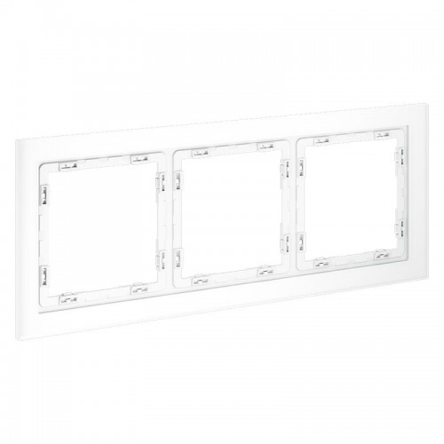 Рамка 3-м S70 стеклян. бел. матов. Voltum VLS110302