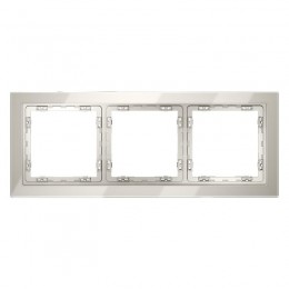 Рамка 3-м S70 стеклян. кашемир Voltum VLS110303