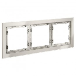 Рамка 3-м S70 стеклян. кашемир Voltum VLS110303