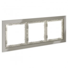 Рамка 3-м S70 стеклян. шелк Voltum VLS110304