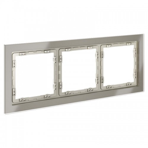 Рамка 3-м S70 стеклян. шелк Voltum VLS110304