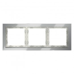 Рамка 3-м S70 стеклян. сталь Voltum VLS110305