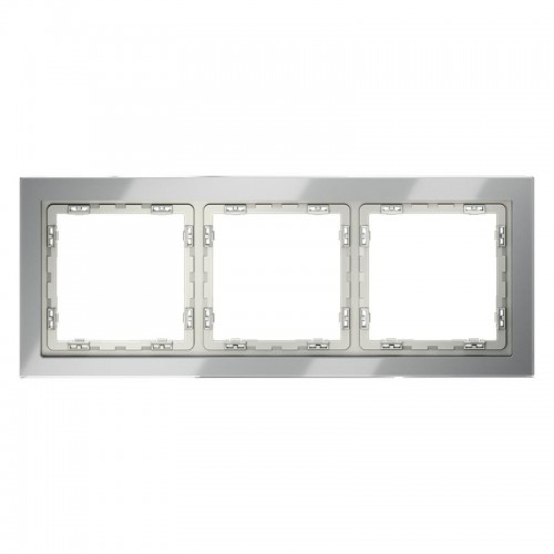 Рамка 3-м S70 стеклян. сталь Voltum VLS110305