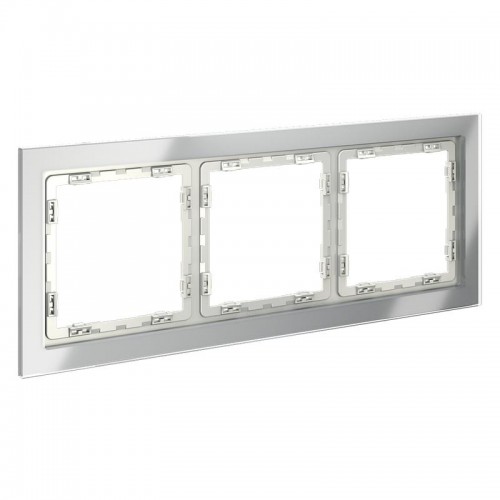 Рамка 3-м S70 стеклян. сталь Voltum VLS110305